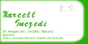 marcell inczedi business card